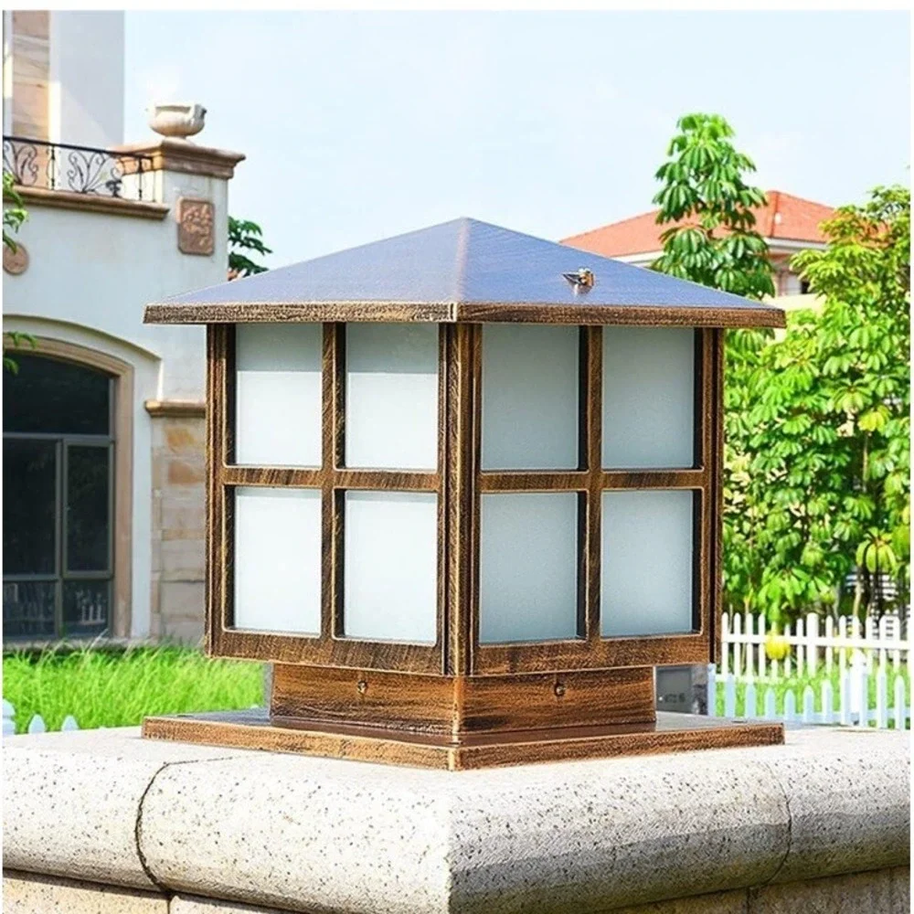 SLAWA Outdoor Post Light with Mount Base, Exterior Patio Pillar Light Outdoors